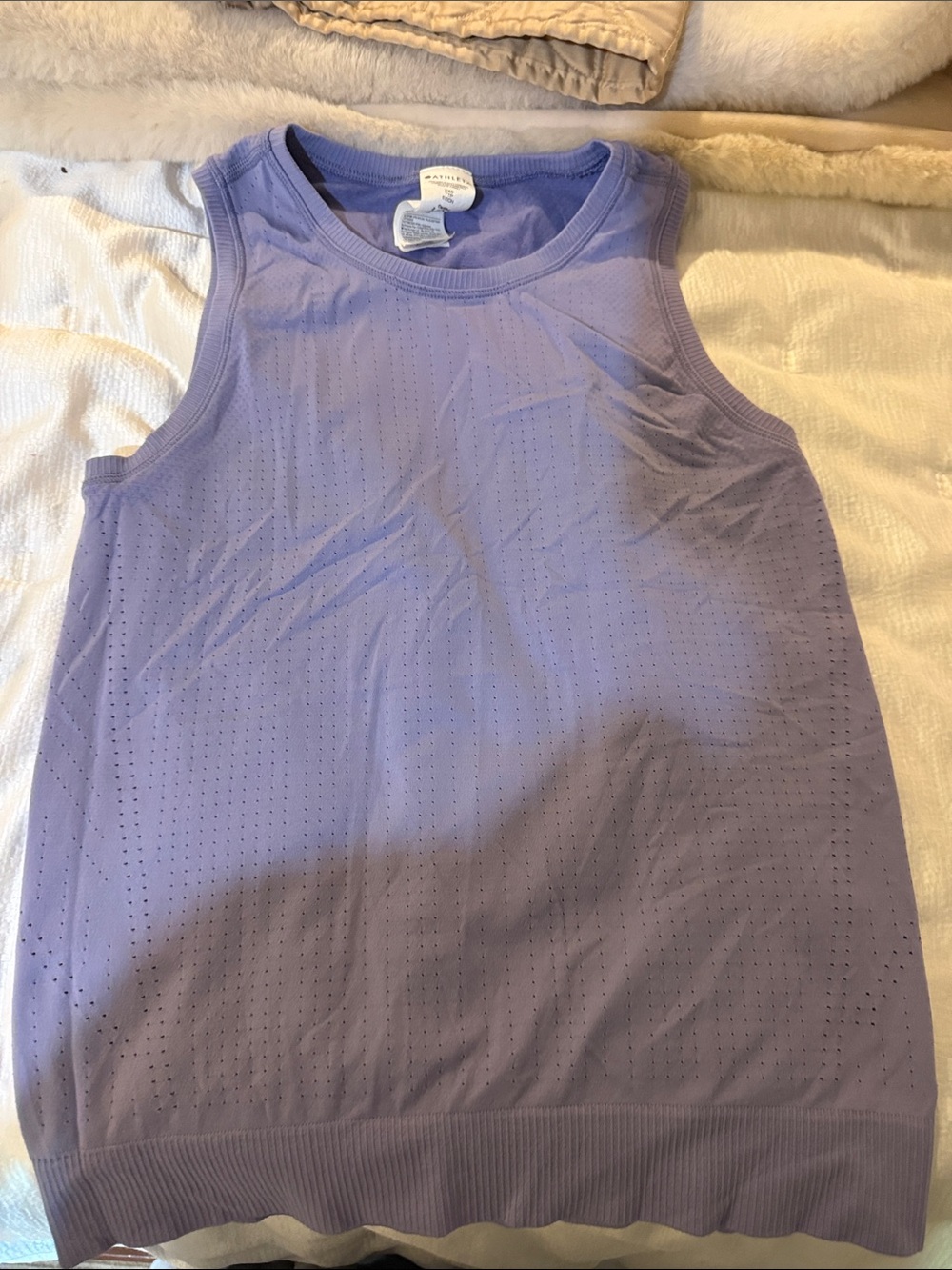 Athleta Lavender Perforated Knit Tank